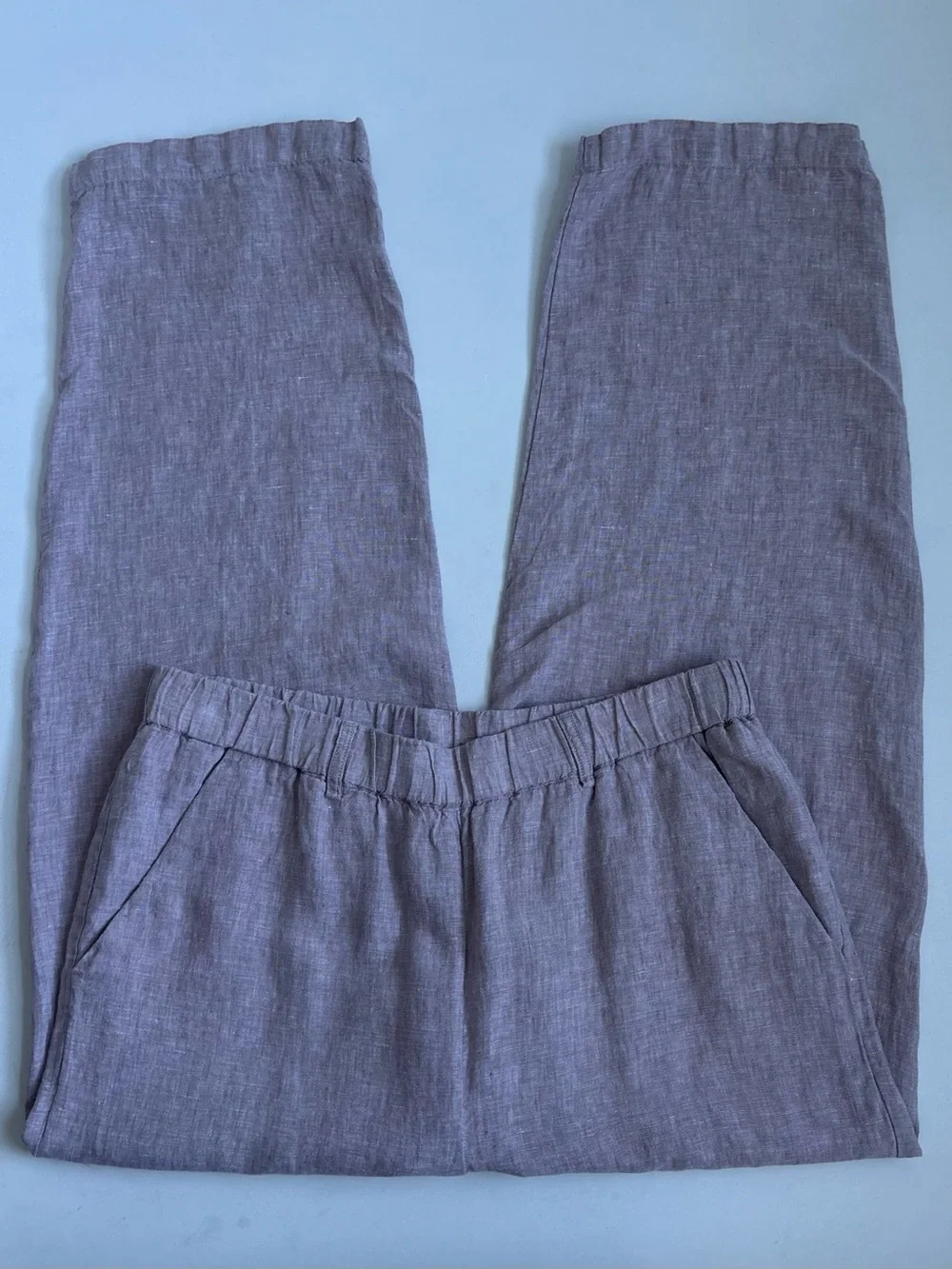 Quince 100% European Linen Pants Vintage Pink Chambray Medium